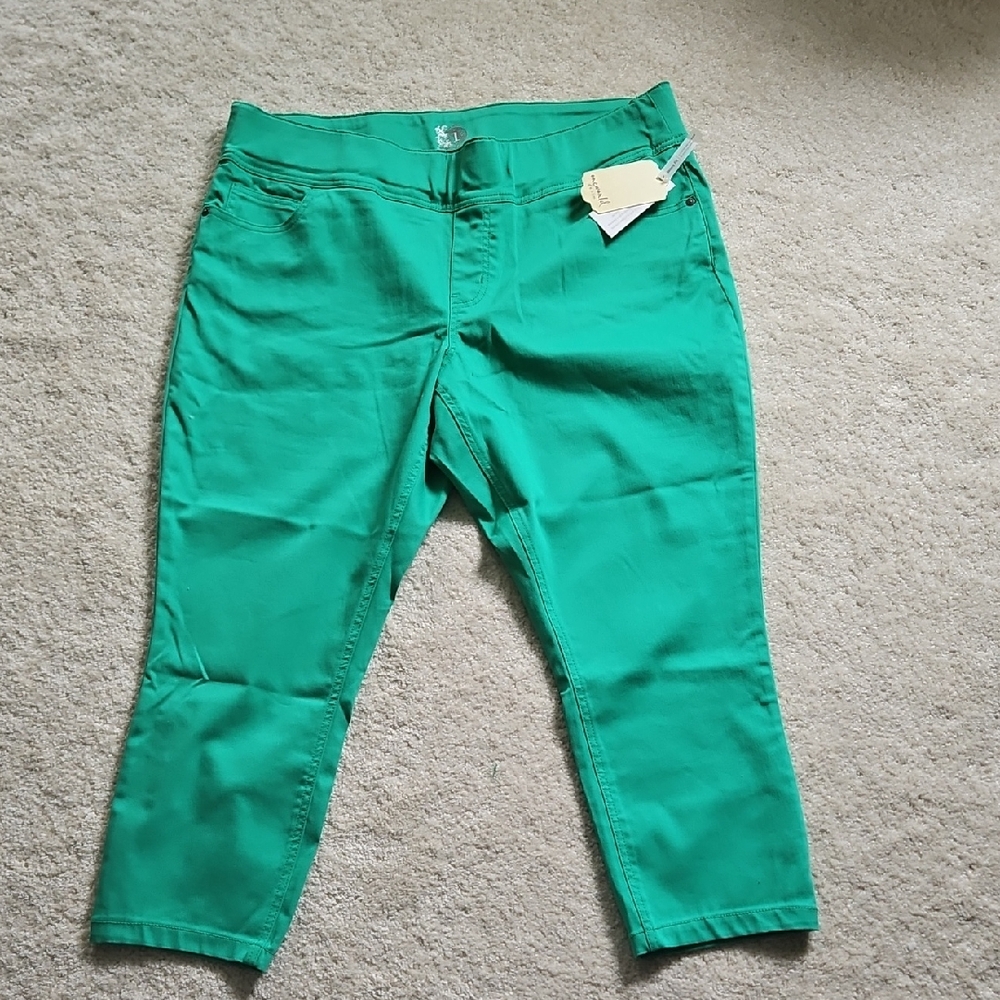 ONE WORLD Green Skinny Jeans Vibrant Style